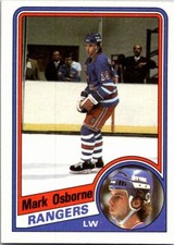 1984-85 Topps #110 Mark Osborne New York Rangers Free Shipping!
