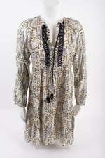 Zara Womens Boho Dress XS Multi-Color Printed Embroidered 5107/240 NWT