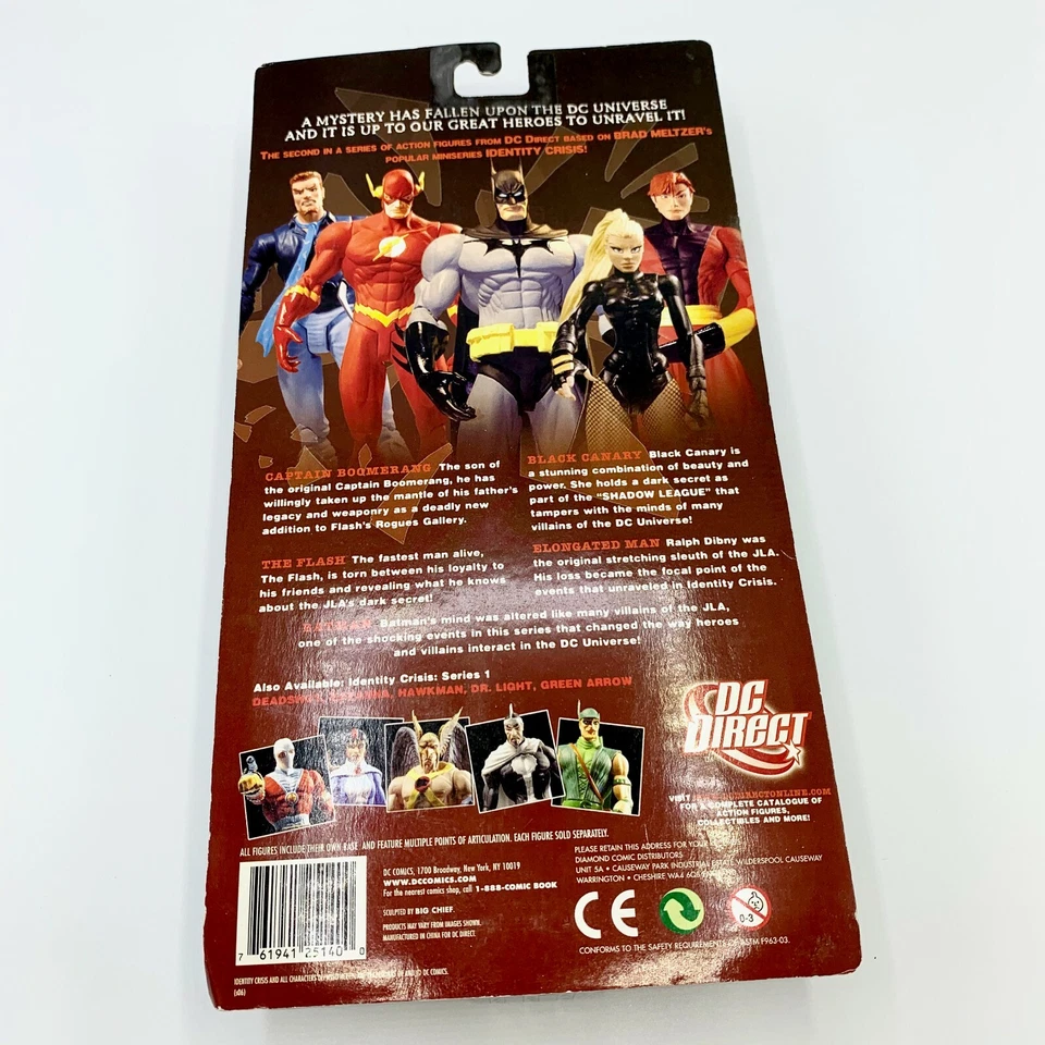 2006 DC 直接身份危机系列 2 BOOMERANG 船长可动人偶 7 英寸全新带包装 — 第 3/4 张图片