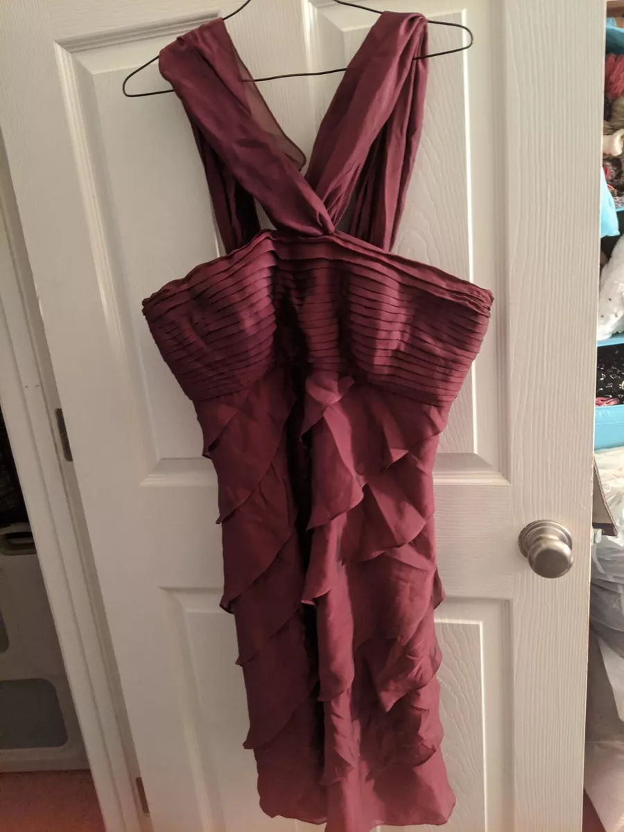 Tadashi shoji wine dress top