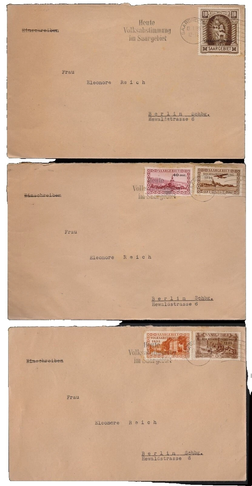 Saar German & Colonies Postal History Stamps