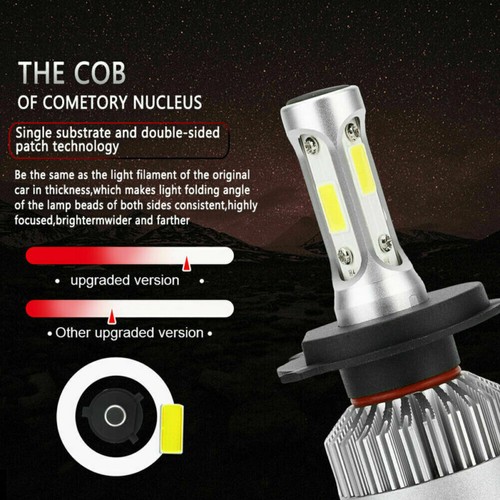 For 2004-2014 Ford F-150 6000K LED Headlight Hi/Lo + Fog Light 4 Bulbs Combo Kit - Picture 9 of 12