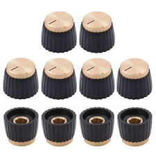 10pc Vintage Knob Black Guitar Tube AMP JCM 2204 800 G100 18W 100W 2205 9000 1/4