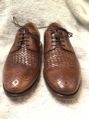 Brown Leather Shoes - Preston Wingtip Oxford COLE HAAN PRESTON BROWN LEATHER CLASSIC WINGTIP OXFORD DRESS  main image 4