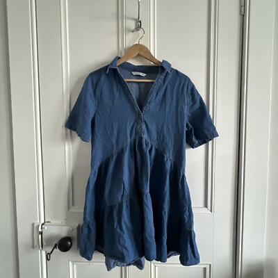 stradivarius denim dress M Dusty Lilac Bridesmaid Dress Size:NS BP1-33A Sleeveless denim