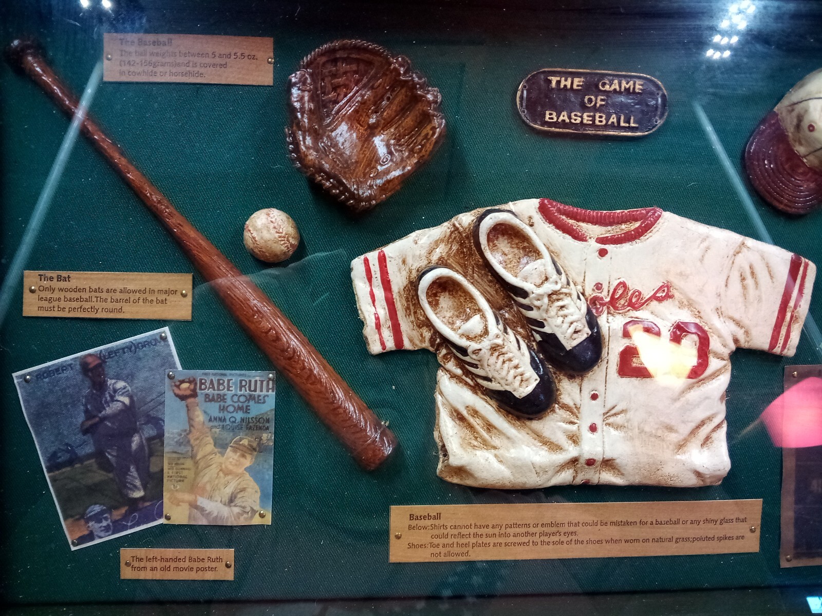 VINTAGE GAME OF BASEBALL SHADOW BOX BABE RUTH AND OTHER GREATS | eBay