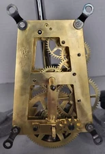 SETH THOMAS TIME ONLY CLOCK MOVEMENT 123H w/PENDULUM 