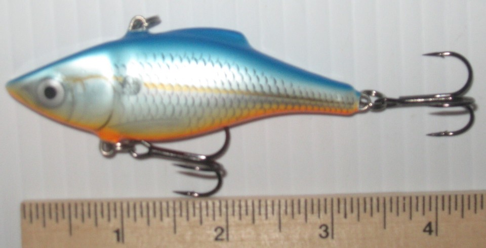 Leurre Rapala Rattlin' Rap RNR-7 Chrome Bleu - Crankbait Pour Carnassiers
