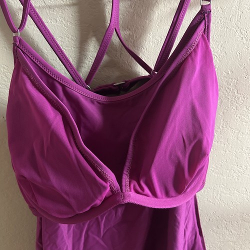 Athleta Tankini Flyaway Swim Top 36D/DD Purple - Picture 4 of 7