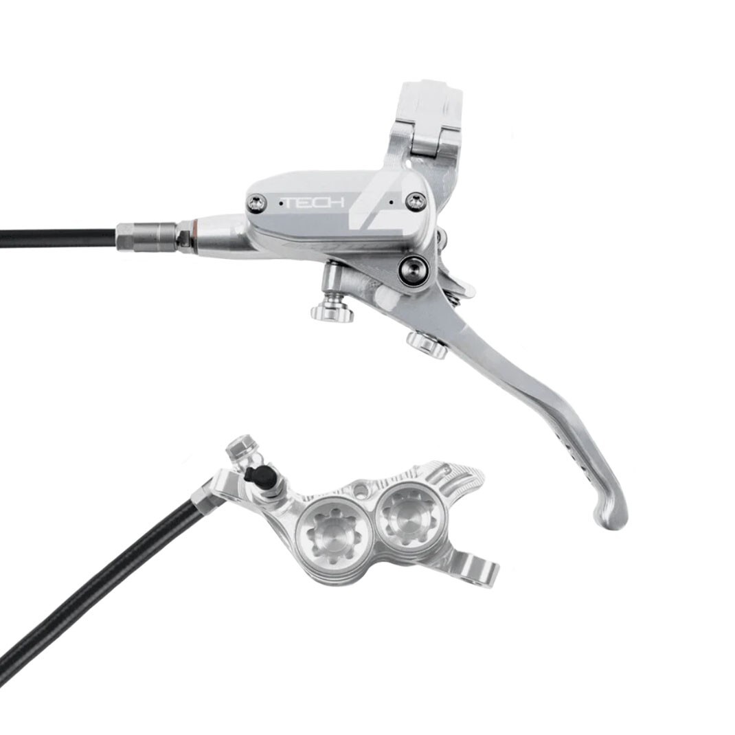 Hope Tech 4 V4 MTB Mountain Bike Hydraulic Disc Rear Brake & Lever Silver/Silver