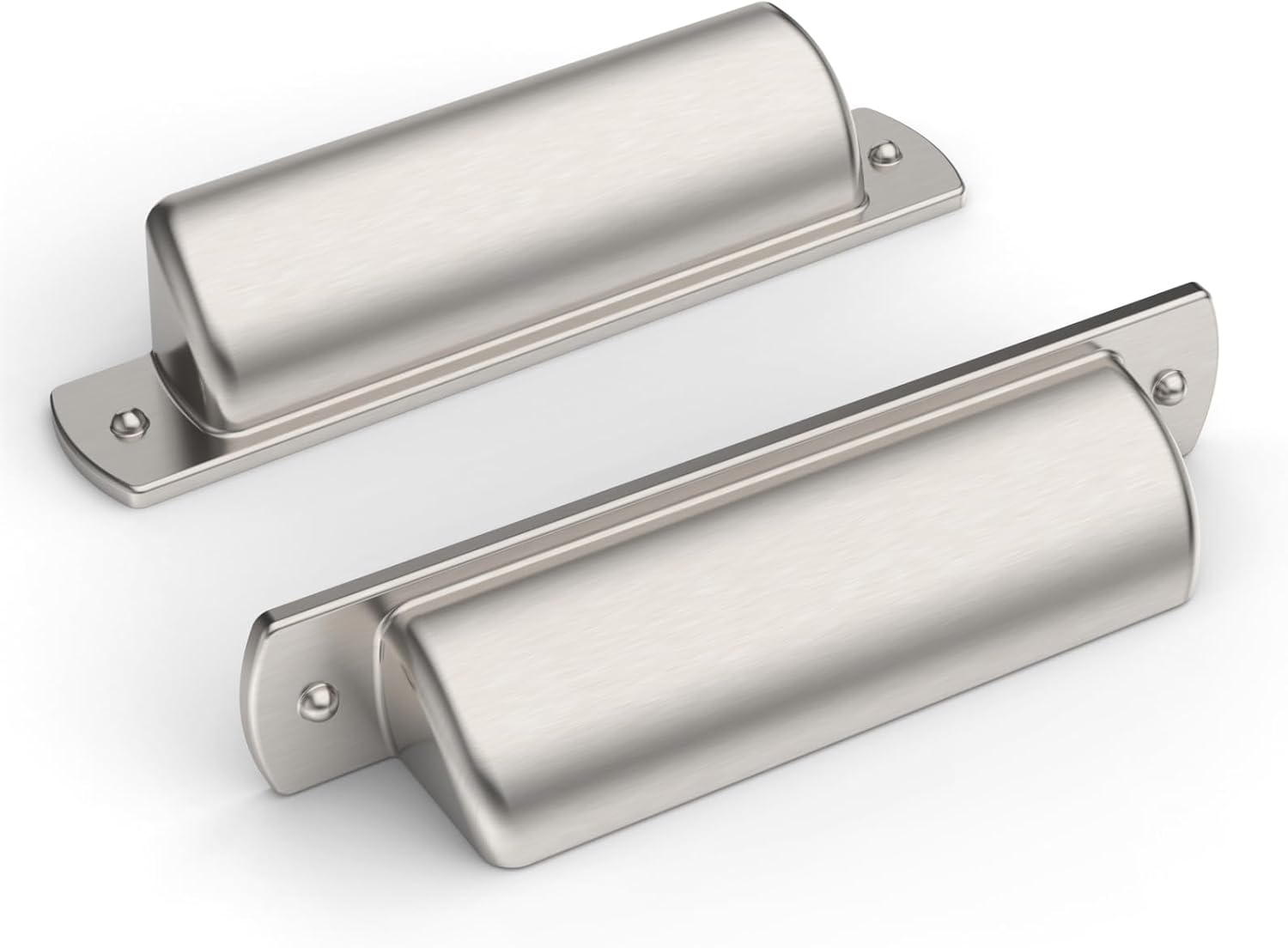 10 Pack 3 Inch(76Mm) Brushed Satin Nickel Kitchen Cabinet Handles, Cabinet Cup P