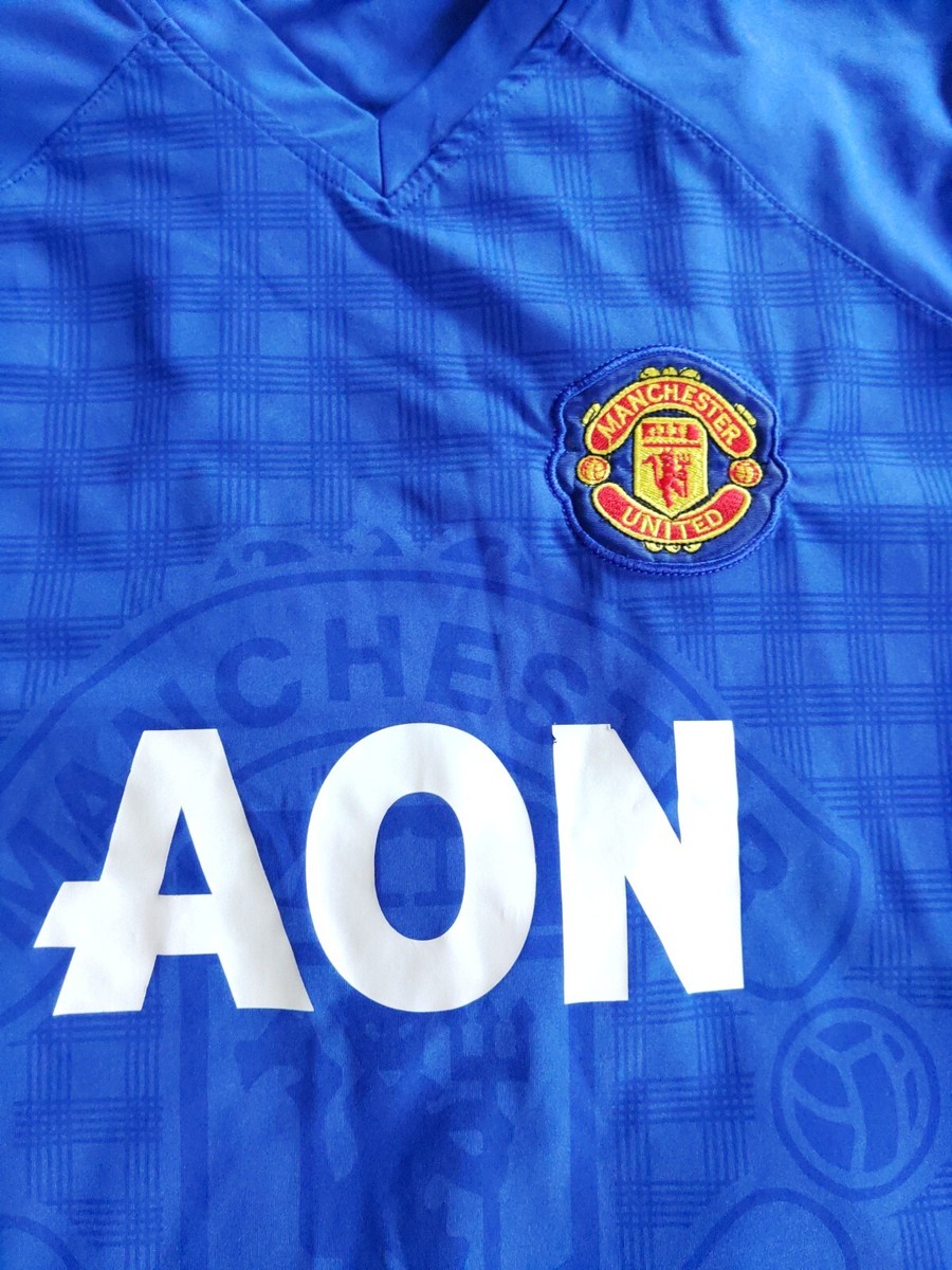 Manchester United Aon Blue Soccer Jersey Gool | eBay