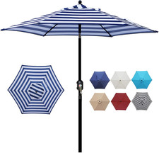 Sunnydaze Red Aluminum 7 5 Foot Patio Umbrella With Tilt Crank For Sale Online Ebay