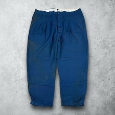 Vintage 50s Gabardine Rayon Pleated Rockabilly Trouser Pants Size 35 Distressed