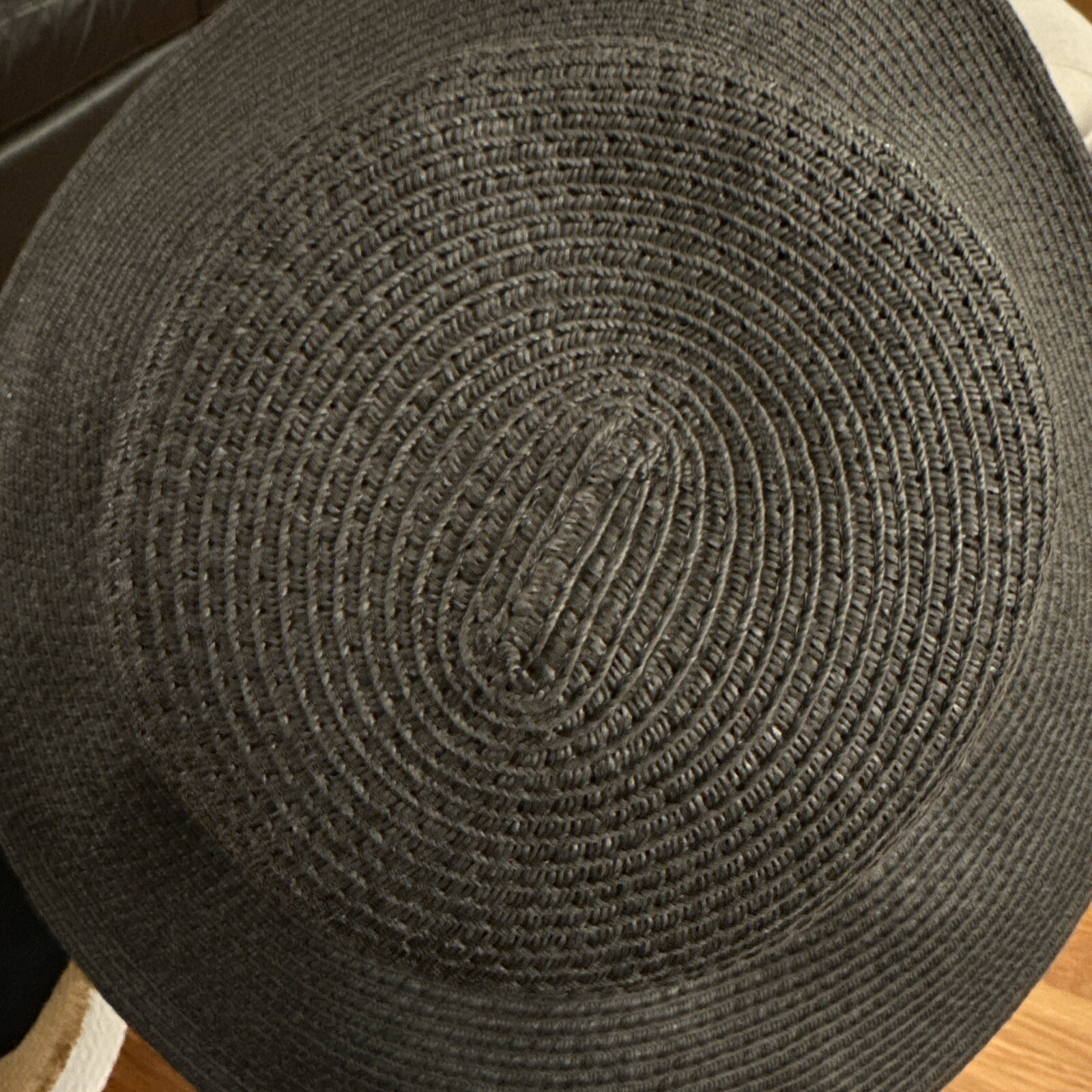 Sun N Sand Headwear Womens Black Woven Straw Hat Wide Brim Audrey Hepburn