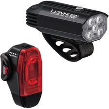 Lezyne Fusion Drive 500+ and KTV Drive Pro+ Bicycle Light Pair 1-LED-38P-V137