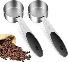 2pcs 1/8 Cup Measuring Cup, Stainless Steel Coffee Scoop, 2 Tbsp Measuring...