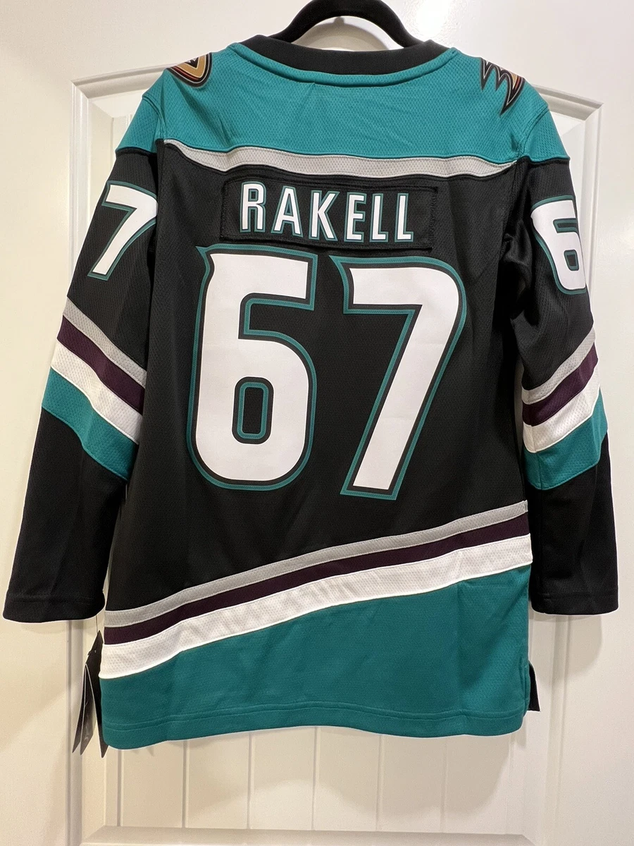 NEW IRREG Fanatics Anaheim Ducks Rakell 25 Silver Anniversary Jersey WOMEN'S L