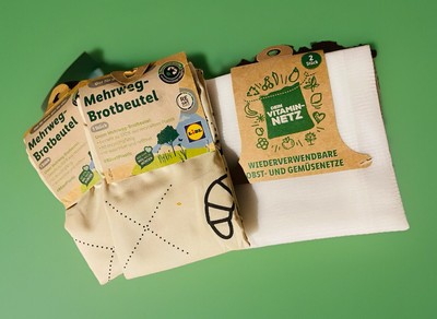 2 x  Brotbeutel u 1x Gemüsenetze 2er Pack waschbar robust, NEU OVP