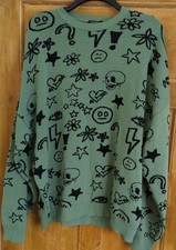 boohoo MAN Green long sleeve Jumper Size XL 