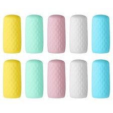 10Pack Silicone Bottle Covers for Travel, Stretching Elastic Sleeves, Multicolor