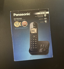 Image of PANASONIC KX-TGC420EB Cordless Phone with Answering Machine - Black NEW