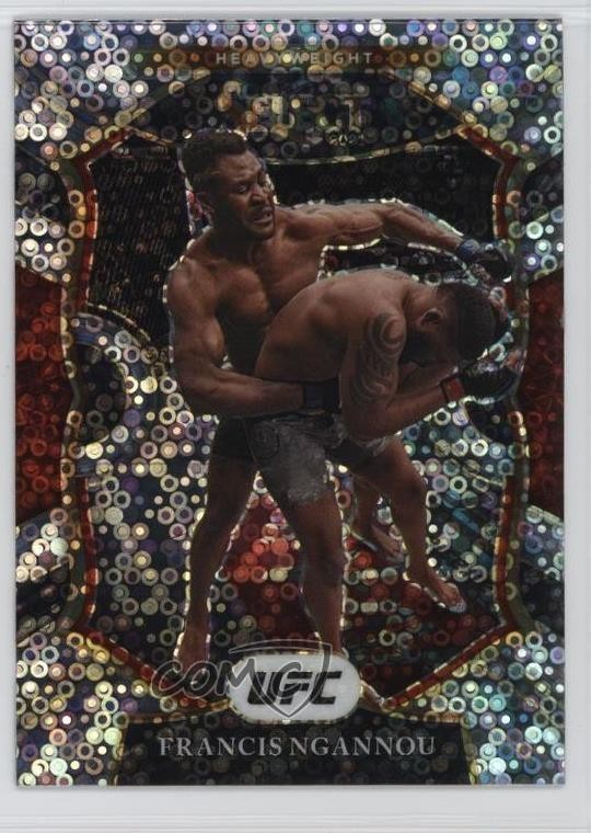 2021 Panini Select UFC Concourse Disco Prizm Francis Ngannou #92 16ls