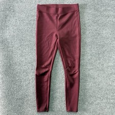Fabletics Women s Activewear Leggings Mid Rise Burgundy Yoga Workout Size Large