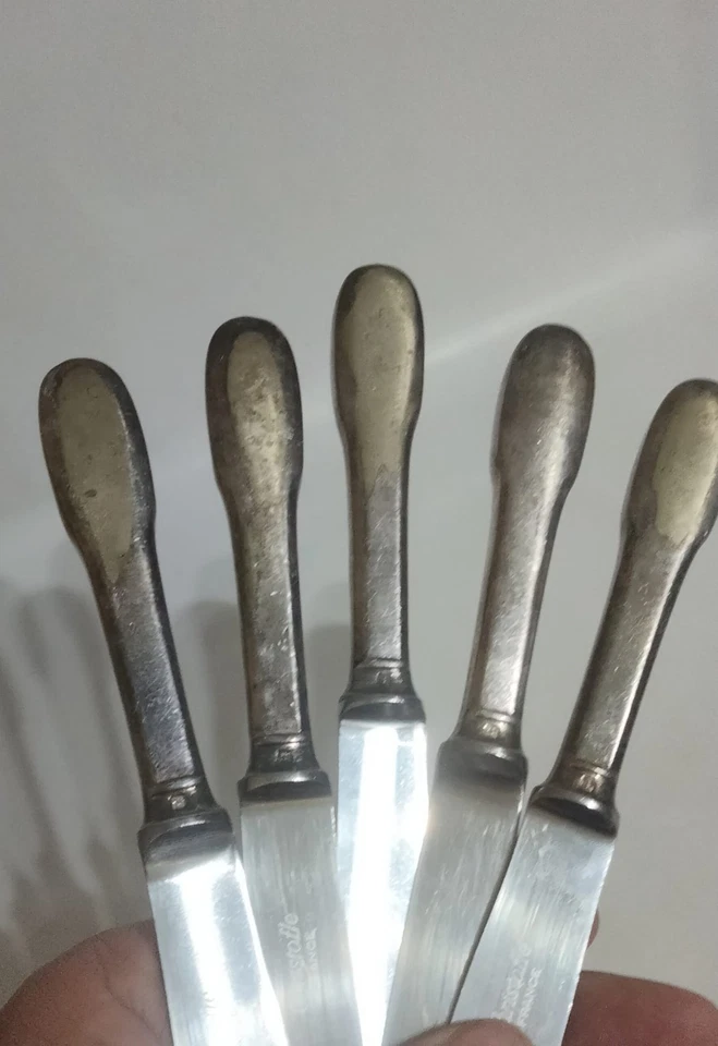 Cuchillos de cena vintage Christofle plateados Francia - Raro, juego de lujo Foto 2 de 4