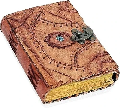 Vintage Hocus Pocus Book of Spells Leather Journal Evil Eye Diary Book Gift 5X7" - Image 3 of 4