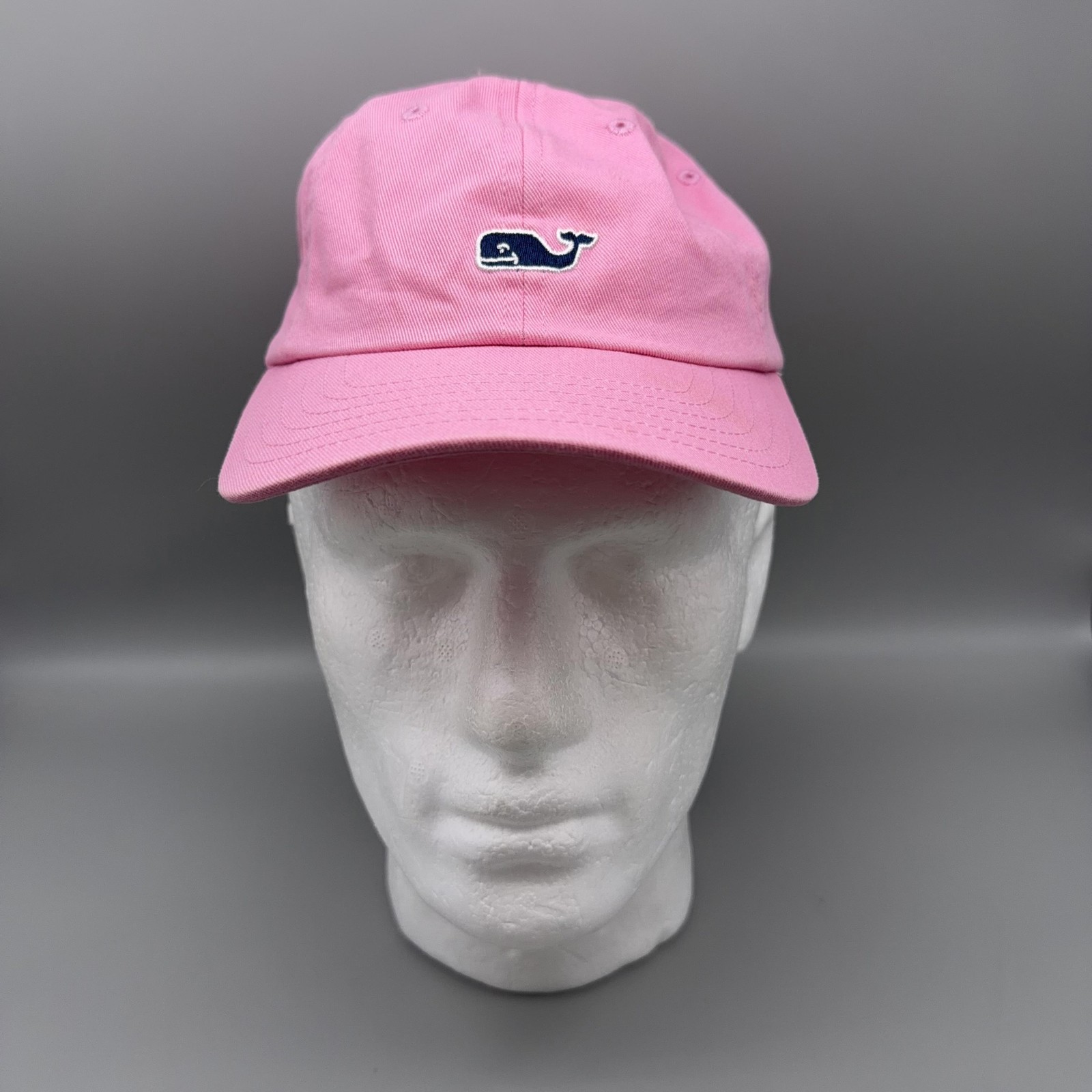 Vineyard Vines Hat Cap Strap Back Pink Whale Logo Cotton Baseball Dad Mom Cap