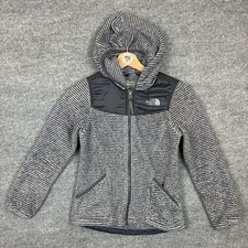 THE NORTH FACE Girls' OSO Hoodie Mid Grey  Periscope Grey Stripe M 10/12