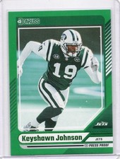 2024 Donruss - Keyshawn Johnson #151 Press Proof Green New York Jets