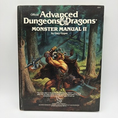 Advanced Dungeons & Dragons Monster Manual II 1st ed. Sourcebook, TSR #2016 B2