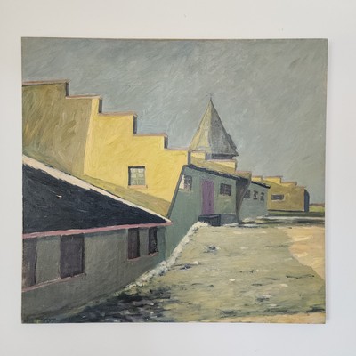 Rare Joan BARBER oil Painting HIGH LAWN FARM, LENOX mass. 1991