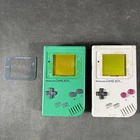 (2) NINTENDO GAMEBOY GREEN TURNS ON NOT TESTED W GAMES VINTAGE ORIGNAL