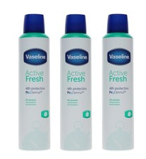 3 x Vaseline Active Fresh Anti-Perspirant Aerosol Deodorant 250ml