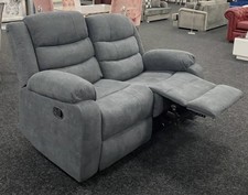 Roma | Grey | Fabric Recliner Sofa 2 Seater | Brand New - Special Offer 