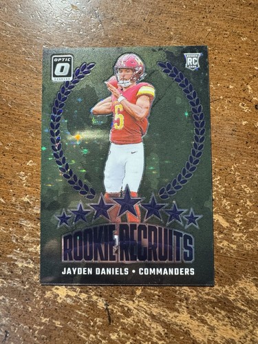 Jayden Daniels [Purple Stars] #7 2024 Panini Donruss Optic Rookie Recruits card