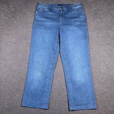 J. Jill Straight Leg Jeans Women 12T Blue Denim Tried  True Fit Tall Stretch