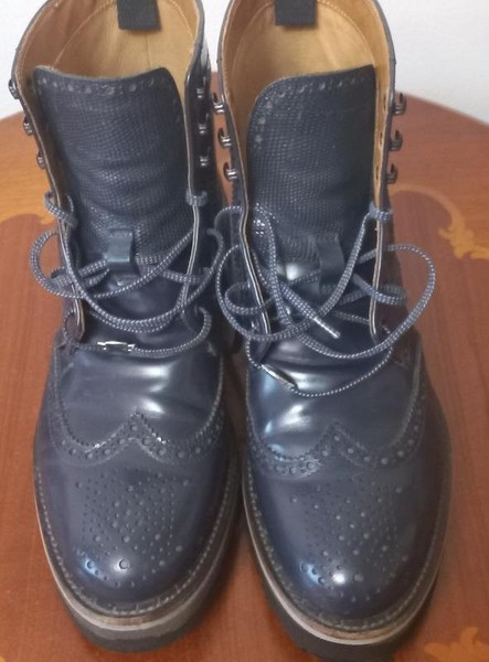 Men Brimarts Boots Navy Leather 42