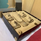 Vintage Federal  Glass Executive Cocktail Mixer Set 6-piece Set In Original Box