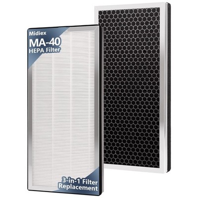Air MA-40 Replacement Filter for Medify MA-40, HEPA & Carbon Pre-Filter, 2 Pack