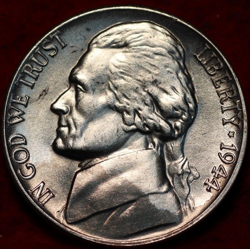 Uncirculated 1944-D Denver Mint Silver Jefferson Nickel