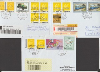 2003 3 Briefe mit Ergänzungsmarken