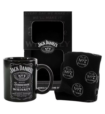 Offizielles Jack Daniels Tasse & Socken Geschenkset
