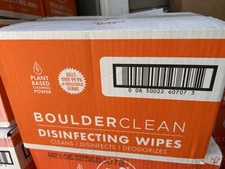 Boulder Clean Disinfecting Wipes, Sugared Lemon Scent 12 Canisters