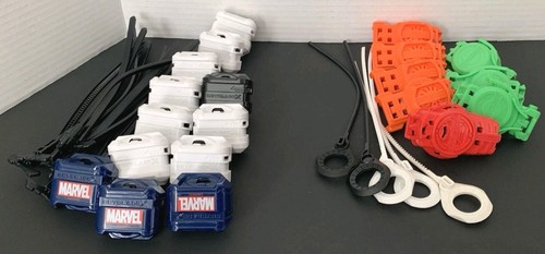 Big Lot of Beyblade Launchers and Parts Marvel Quadrive Launchers Hasbro Toys