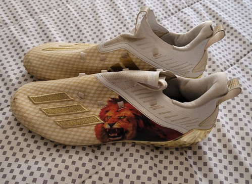 Adidas Adizero X Anniversary tacchetto calcio uomo taglia 14 oro metallizzato leone ruggito - Foto 2 di 6
