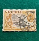 1953 Nigeria 2d stamp - Tin Mine and Queen Elizabeth II - canceled never hinged — photo 2